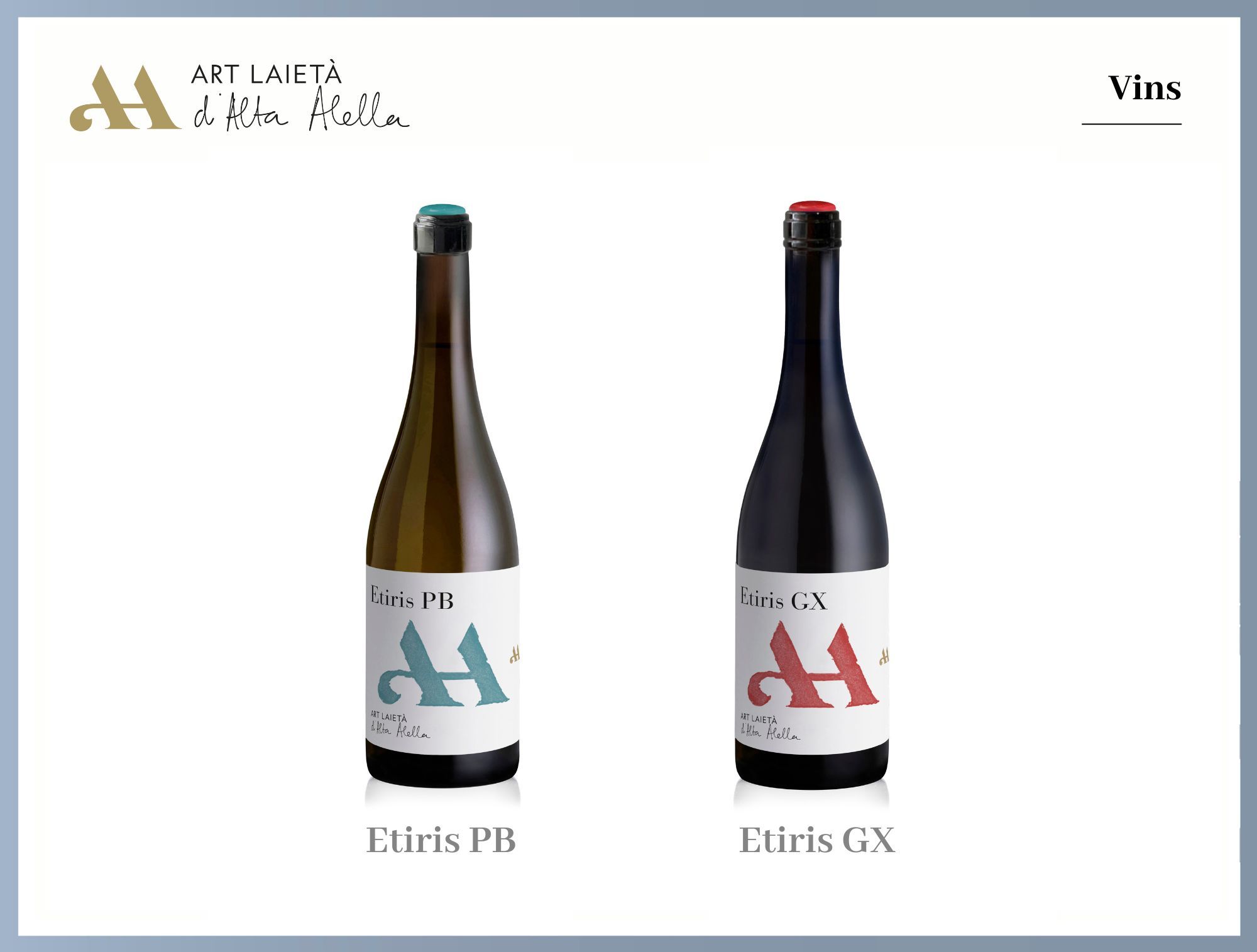 Etiris PB i Etiris GX, vi ecològic d'Alta Alella, organic wine, vino ecológico